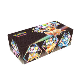 Immagine del cofanetto decorato con Eevee e le sue evoluzioni, parte della collezione speciale.
