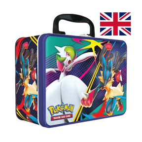 Bauletto da collezione in metallo robusto con Mega Lucario ex e Mega Gardevoir ex