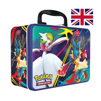 Bauletto da collezione in metallo robusto con Mega Lucario ex e Mega Gardevoir ex