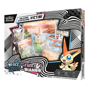 Pokémon Collezione Illustrazione Victini Luce Nera & Fuoco Bianco edizione italiana