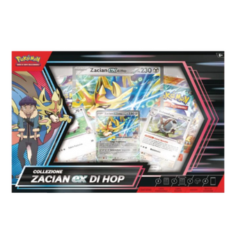 Collezione Pokemon con illustrazione di Zacian EX di Hop