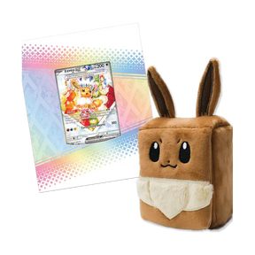 Peluche Eevee porta deck con carta promozionale Eevee-ex Teracristal con abilità Rainbow DNA inclusa nella Collezione Super Premium