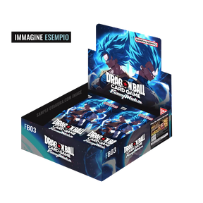 Il Box FB03 da 24 Bustine del set Fusion World 03 di Dragon Ball Super Card Game in lingua inglese