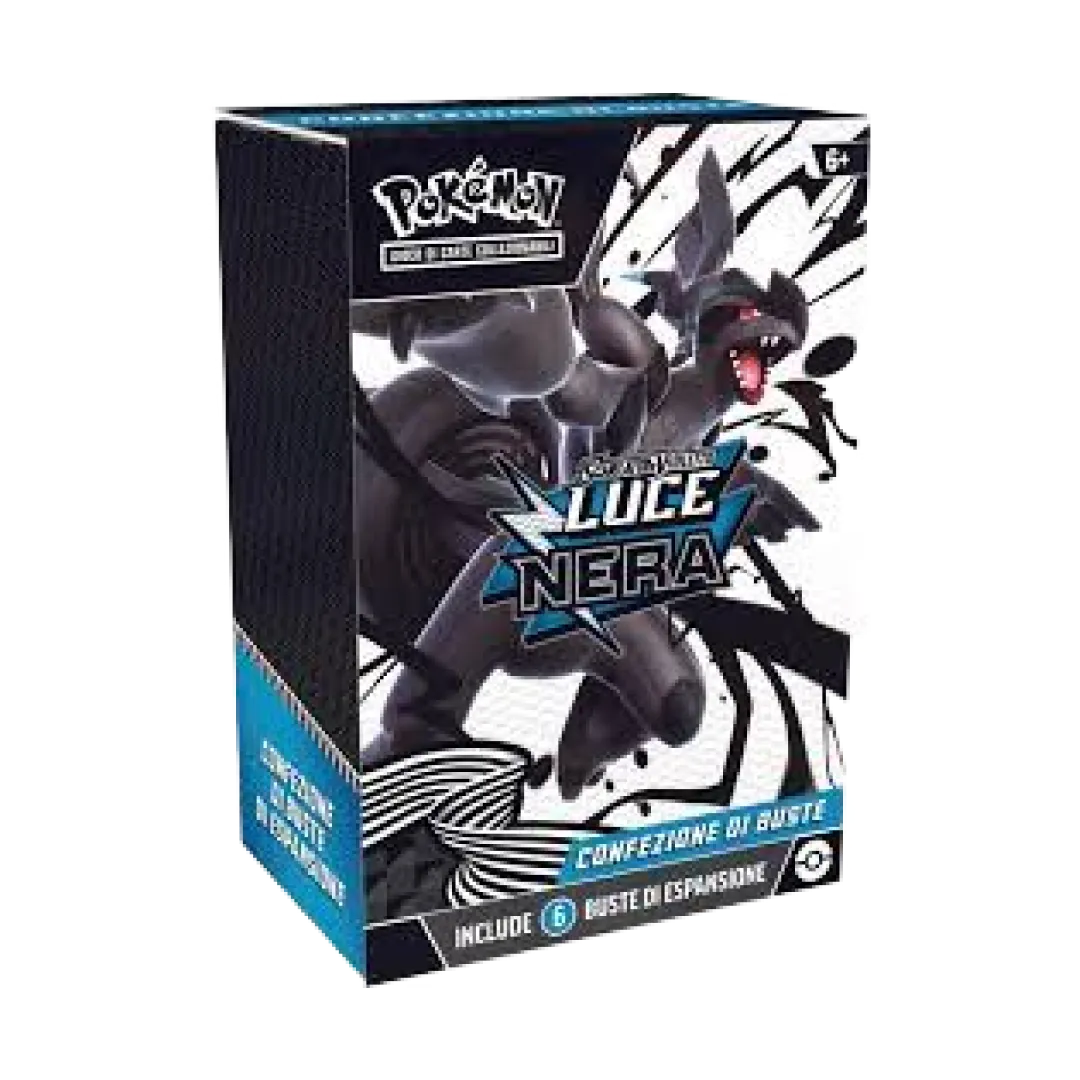 Pokémon Bundle 6 bustine Luce Nera edizione italiana con Pokémon di Unima con illustrazione di Zekrom