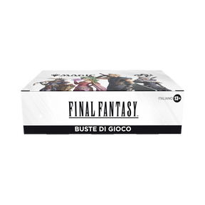 Box chiuso di Final Fantasy per Magic The Gathering con illustrazione dei personaggi.
