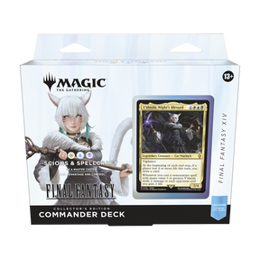 Mazzo Commander Scions & Spellcraft di Magic: The Gathering - Final Fantasy XIV, con Y’shtola come comandante leggendario. Un mazzo strategico con 100 carte da collezione.