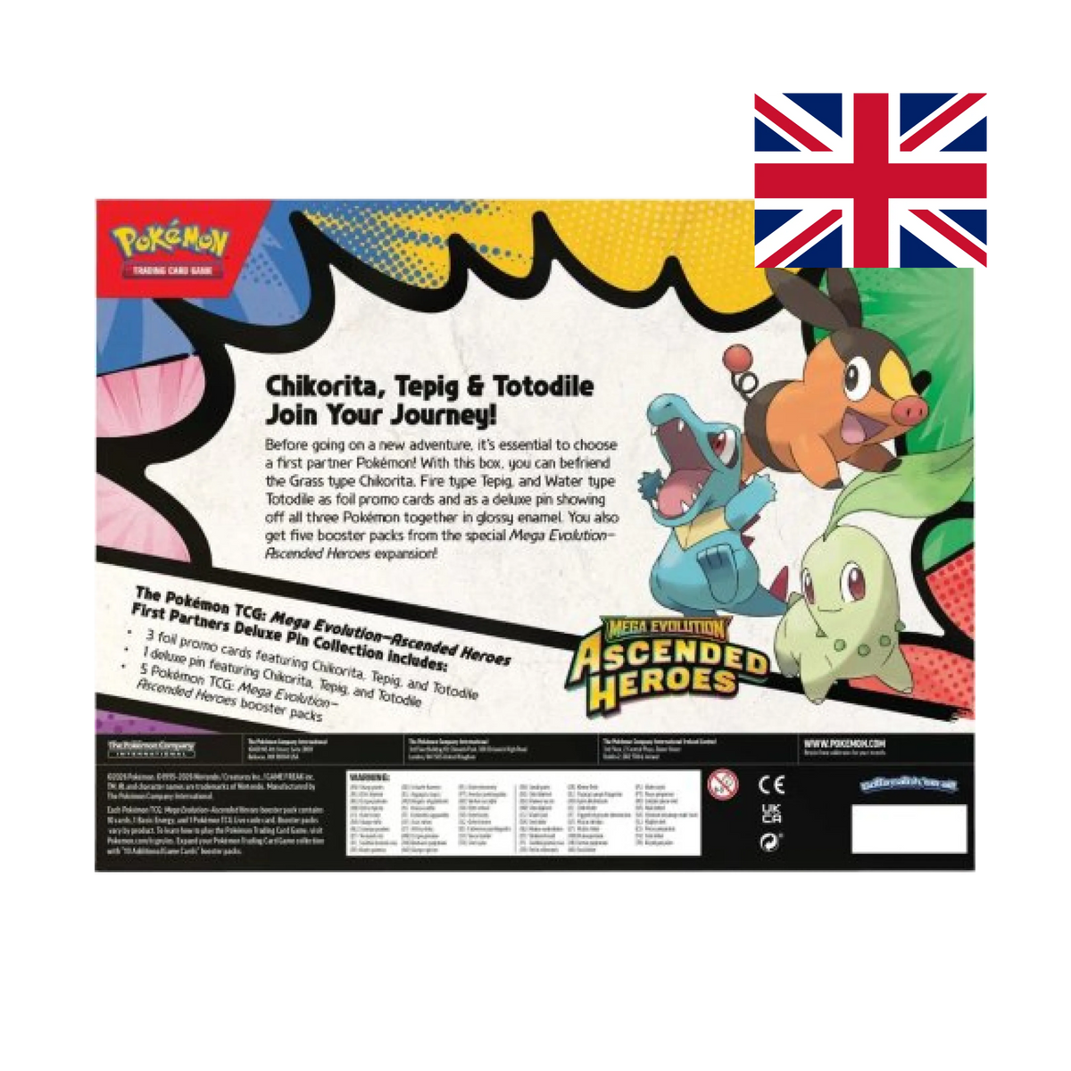 Spilla Deluxe Chikorita Tepig Totodile - Megaevoluzione Ascesa Eroica Pokémon