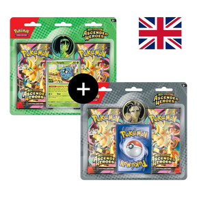 Blister 2 Buste Erika Ubaldo Ascesa Eroica Pokémon TCG ENG - Confezione
