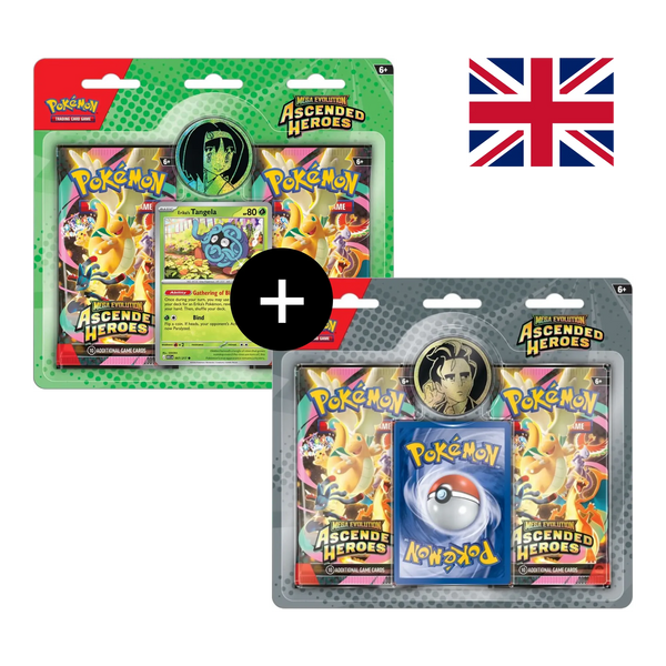 Blister 2 Buste Erika Ubaldo Ascesa Eroica Pokémon TCG ENG - Confezione