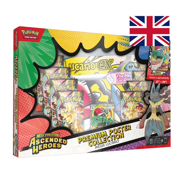 Collezione Poster Premium Mega Lucario ex Ascesa Eroica Pokémon TCG ENG - Box