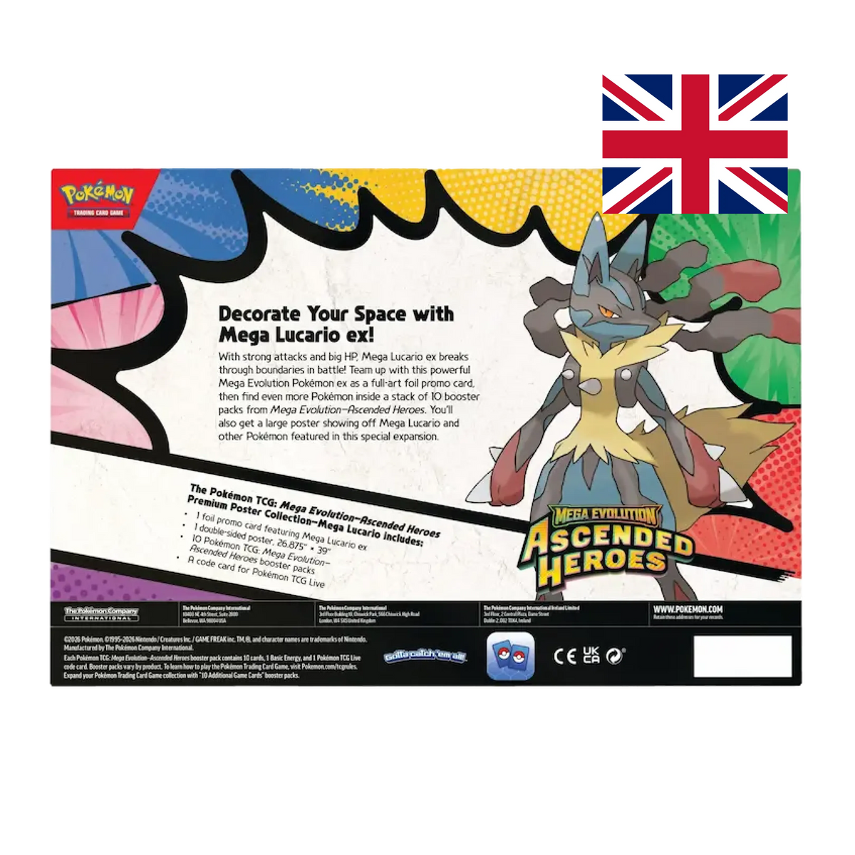 Carta Promo Mega Lucario ex Mega Attack Rare - Ascended Heroes Pokémon TCG