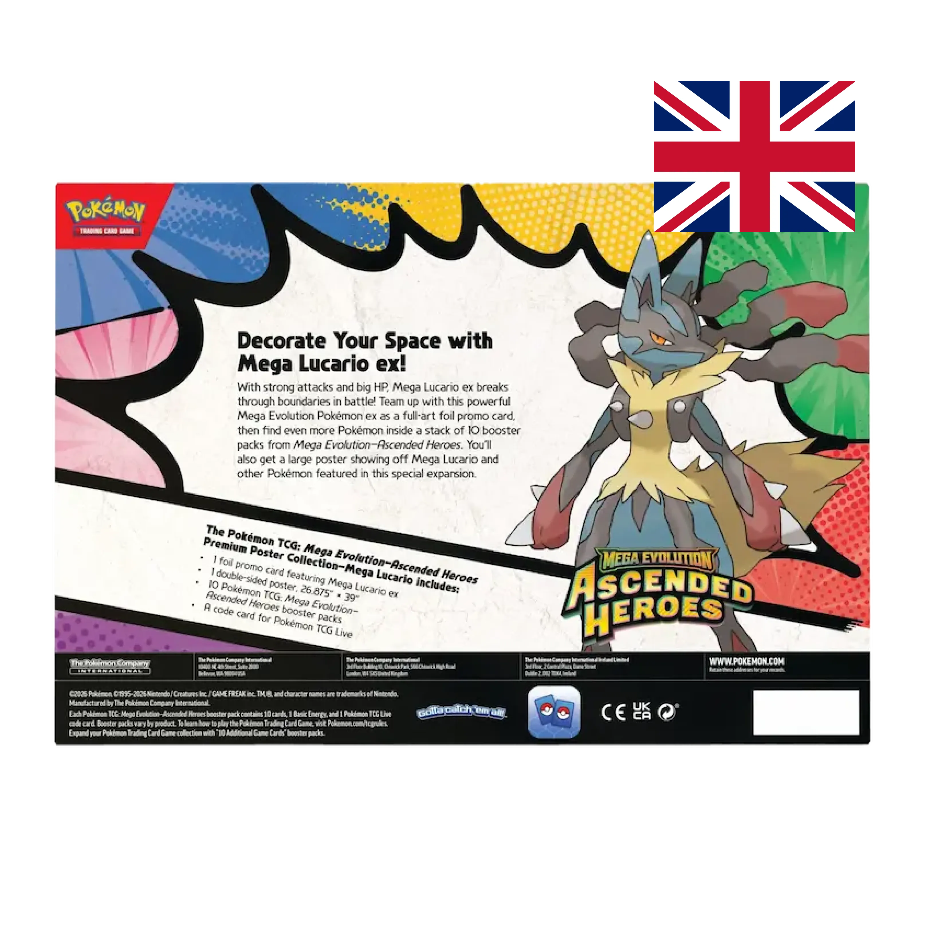 Carta Promo Mega Lucario ex Mega Attack Rare - Ascended Heroes Pokémon TCG