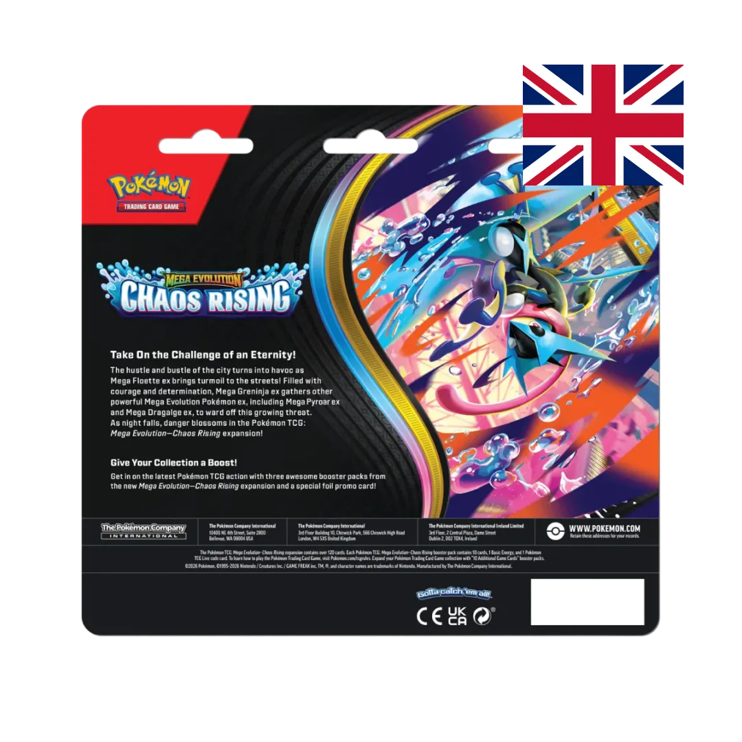 Mega Evolution: Chaos Rising - 3-Pack Blister - Pokémon TCG (ENG)