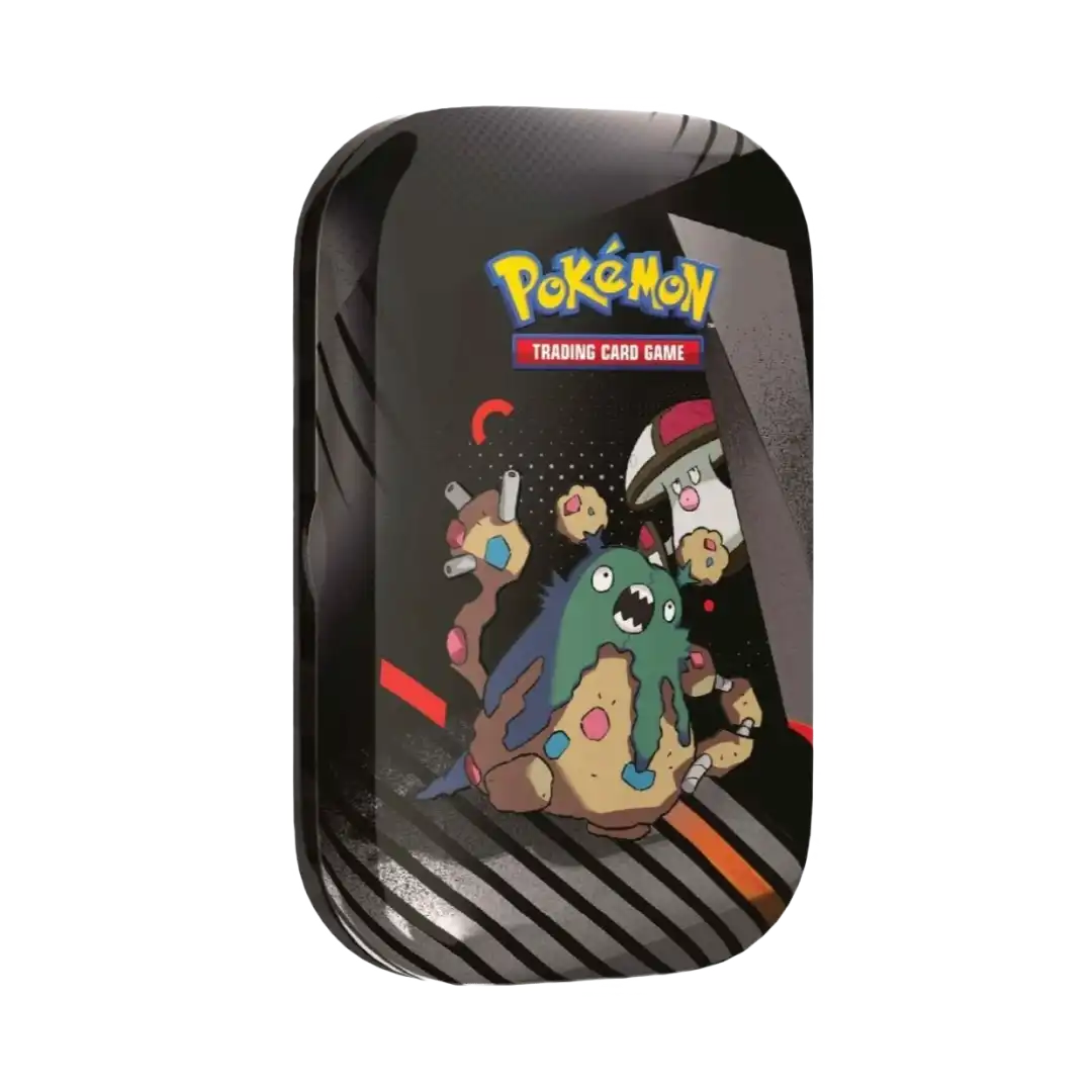 Pokemon Mini Tin Garbodor e Foongus Black Bolt White Flare con Pokemon adattivi ecologici artwork esclusivo