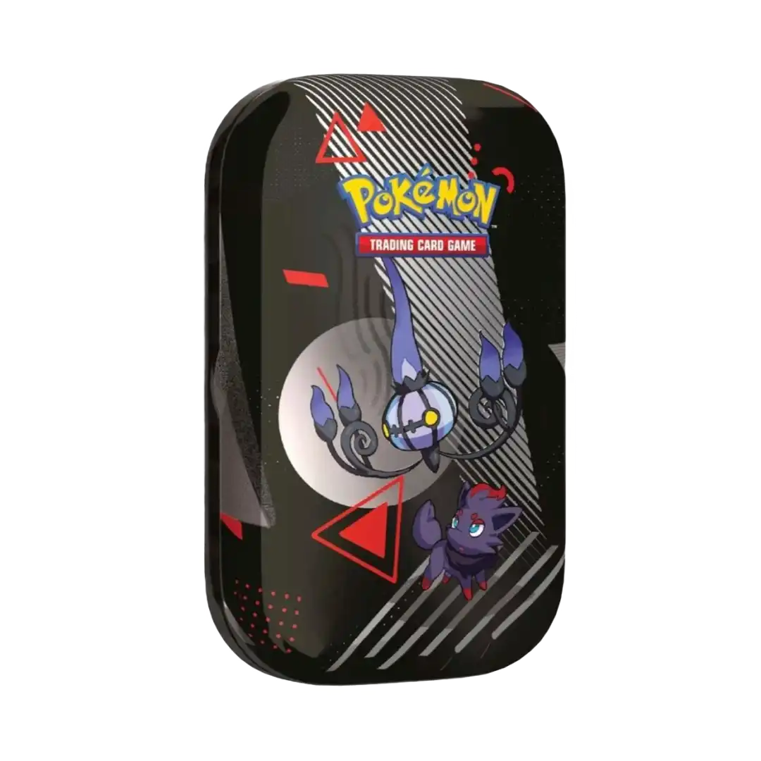 Pokemon Mini Tin Chandelure e Zorua Black Bolt White Flare con Pokemon misteriosi Spettro/Fuoco e Buio