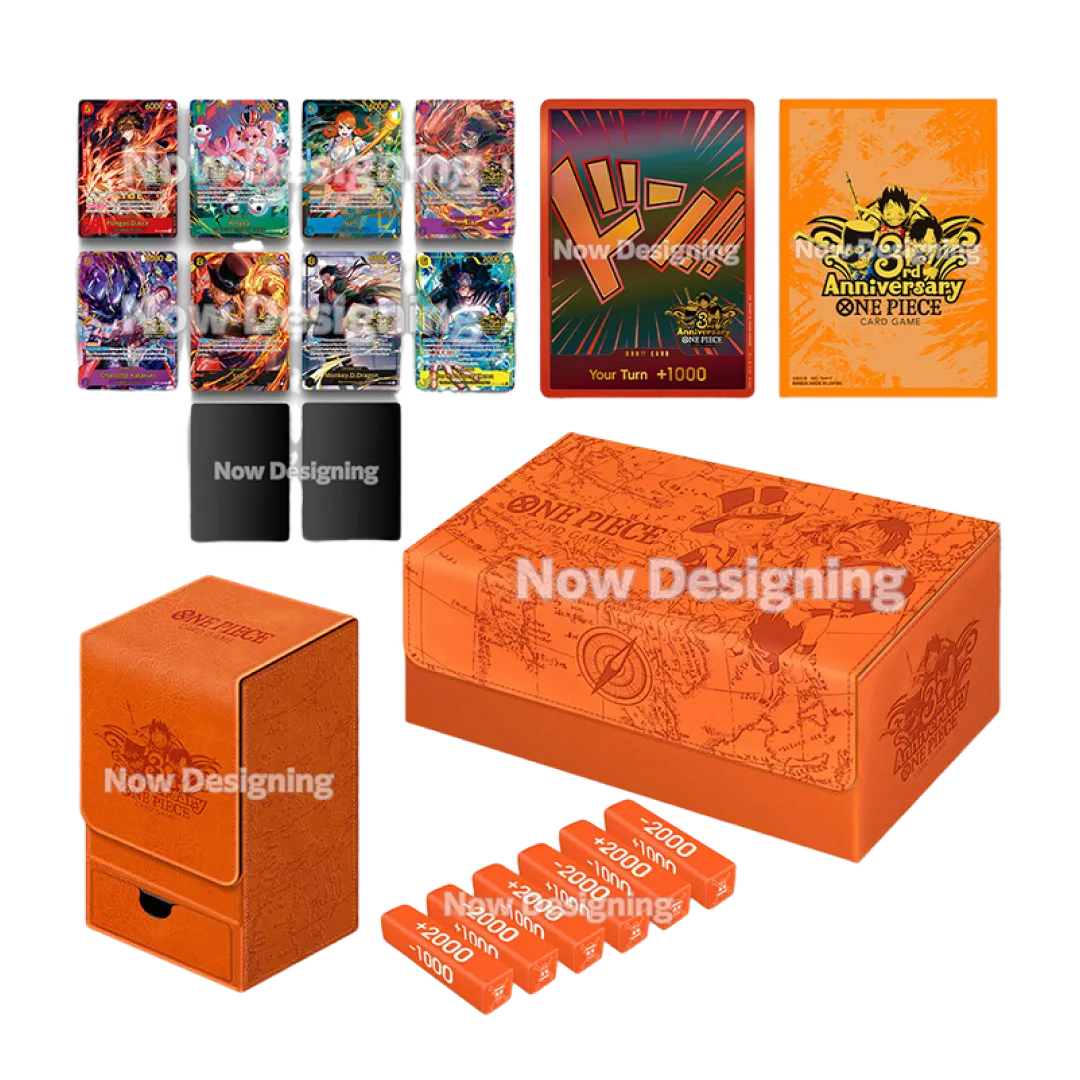 One Piece Card Game Japanese 3rd Anniversary complete set leather case storage box cards