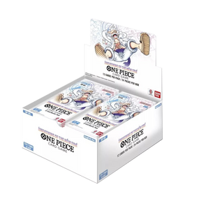 Box del gioco di carte One Piece Awakening of the New Era di Bandai Namco, con pacchetti booster multipli e l'illustrazione di Luffy