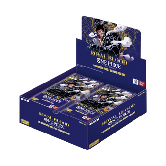 Box con l'illustrazione di Donquixote Doflamingo del set Royal Blood di One Piece Card Game