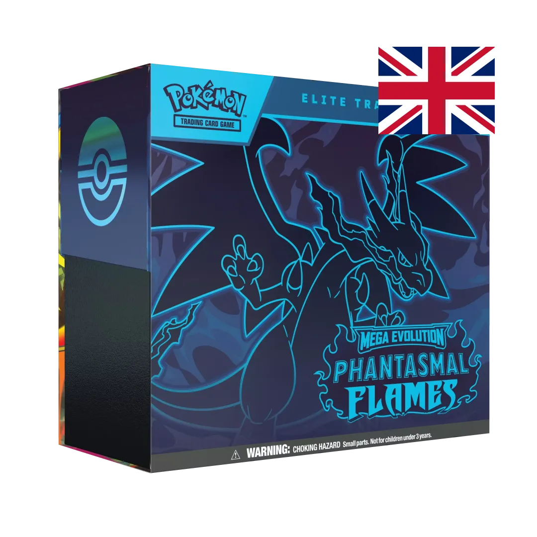 Elite Trainer Box Phantasmal Flames Mega Evolution con Mega Charizard X ex artwork