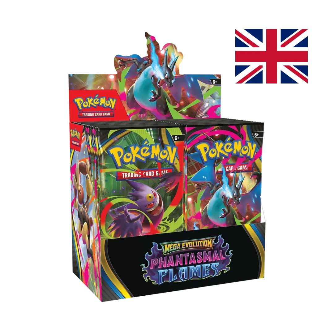 Booster Display Box Phantasmal Flames con 36 buste Pokémon TCG Mega Evolution