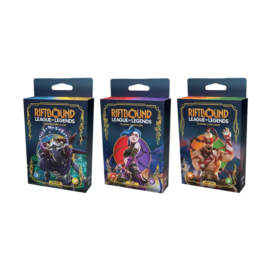 Riftbound Bundle Starter: Viktor Jinx Lee Sin (EN) - Otakura Riftbound Bundle Starter: Viktor Jinx Lee Sin (EN) - Otakura