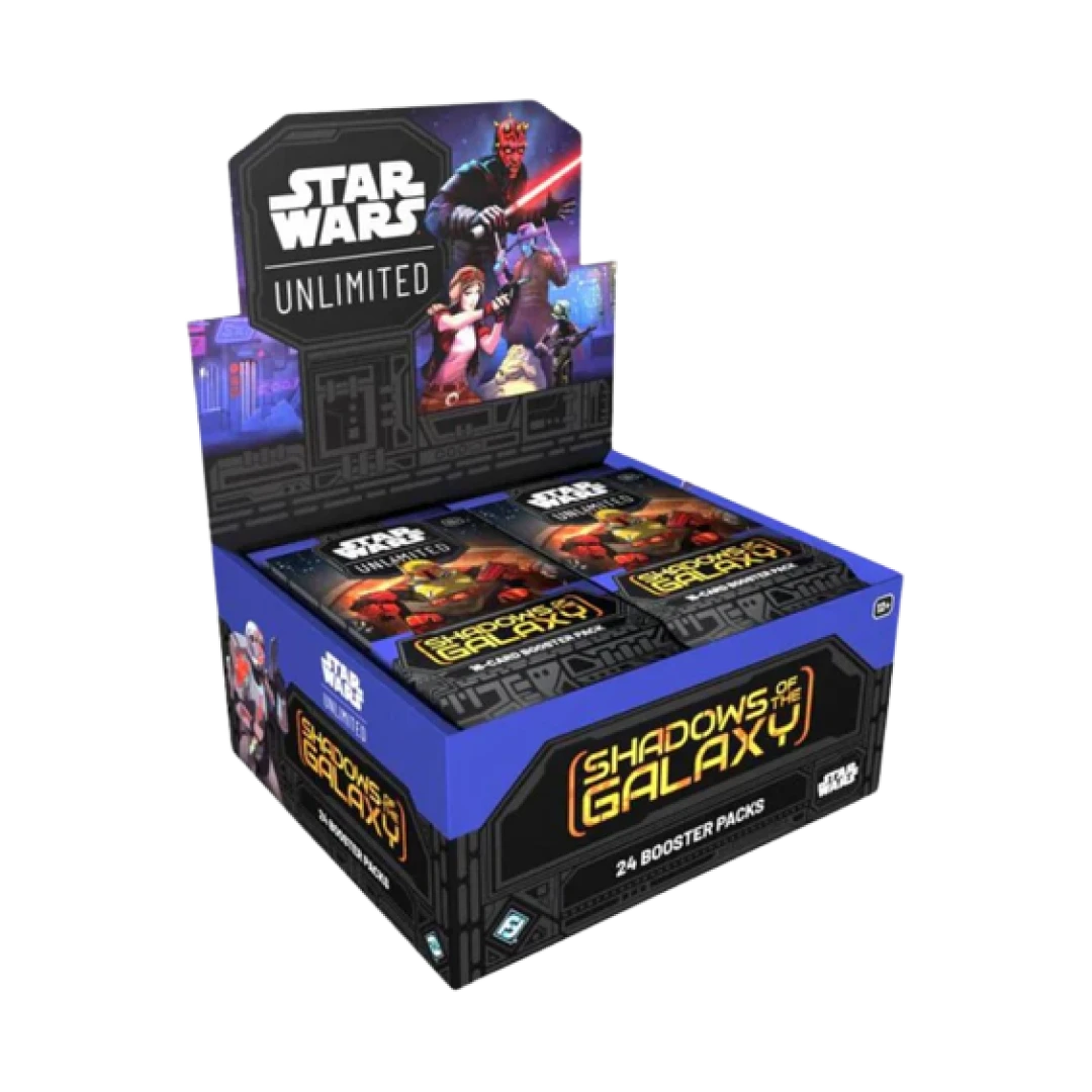 Box di Star Wars Unlimited del set Shadows of the Galaxy in lingua inglese