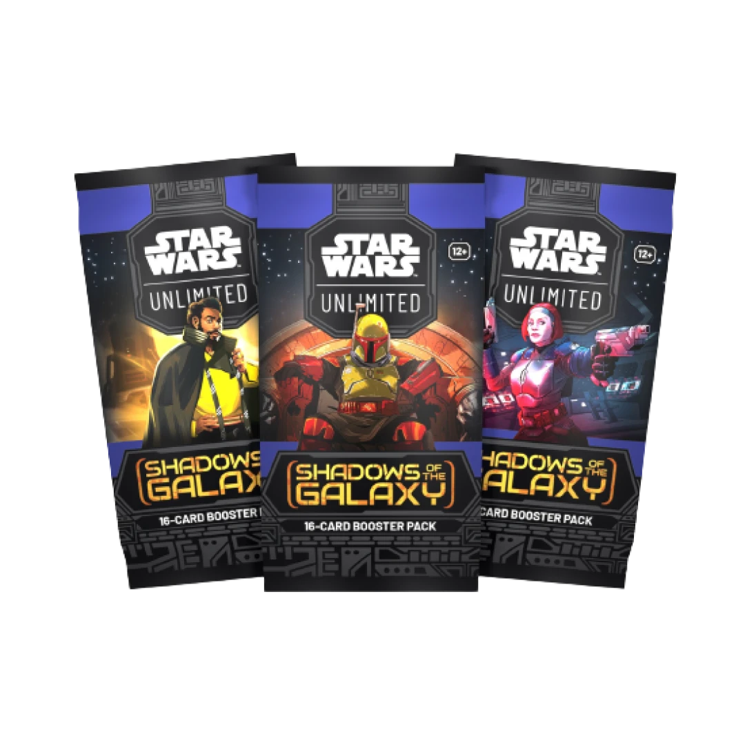 Booster Packs di Star Wars Unlimited del set Shadows of the Galaxy in lingua inglese