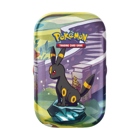 Immagine del prodotto raffigurante Umbreon su una Mini Tin della collezione Evoluzioni Prismatiche.