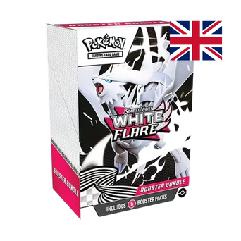 Pokémon Bundle 6 booster packs White Flare English edition with Reshiram and Unova Pokémon