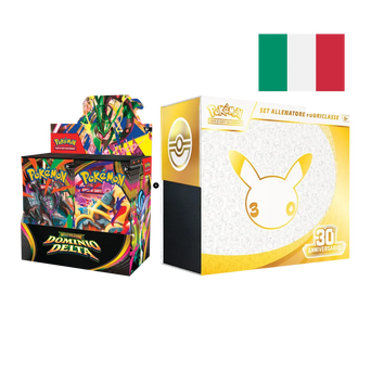 Bundle Dominio Delta + 30° Anniversario: Box 36 Buste + Set Allenatore Fuoriclasse 30° (ITA)