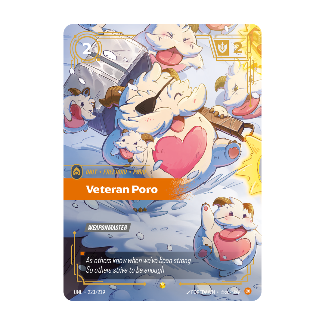 リフトバウンド　riftbound Veteran Poro Veteran Poro Foil Riftbound UNL - Single - Otakura