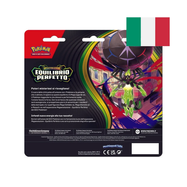 Equilibrio Perfetto ME03 – Blister 3 Bustine retro confezione – Pokémon (ITA)
