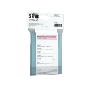 Small Japanese Just Sleeves Clear (60 Bustine) Gamegenic - Otakura.com