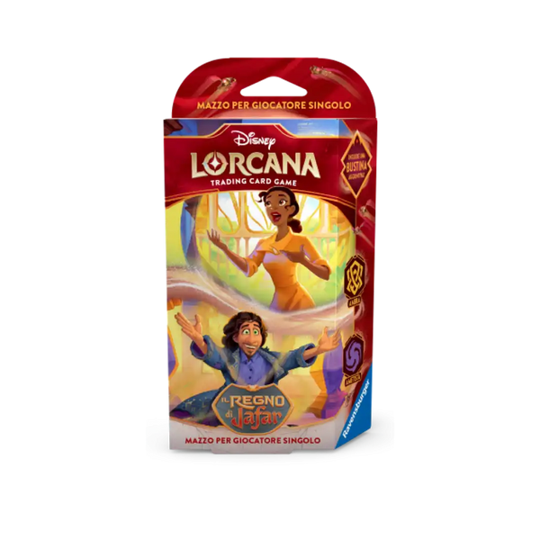 Starter Deck Ambra/Ametista Disney Lorcana Il Regno di Jafar con Tiana e Bruno