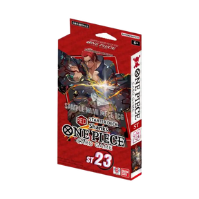 Confezione Starter Deck ST23 Red Shanks per il gioco di carte One Piece TCG, dedicata al personaggio Shanks.