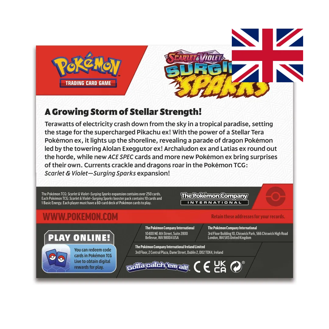 Scarlet & Violet 8 - Surging Sparks - Booster Box (ENG) - Pokémon | Otakura