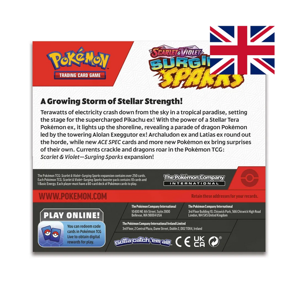 Scarlet & Violet 8 - Surging Sparks - Booster Box (ENG) - Pokémon | Otakura